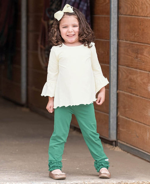RuffleButts Girls Ivory Bow Headband - One Size...