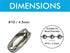 Ball Chain Connector Clasps 300 Pieces Number 10 Connectors Fits 4.5mm Beaded Ball Chain...