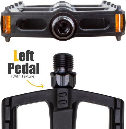 BV Bike Pedals - Universal Fit Bicycle Pedal 9/16" Compatible, Non-Slip & Durable Lightweight for Most Adult Bikes & MTB...
