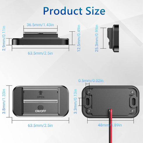 Dual Quick Charge 3.0, RV USB Outlet Qidoe Panel Wall Mount 12 Volt USB Outlet Car Accessories with Power Switch and Cover for RV Cars Truck Golf ...