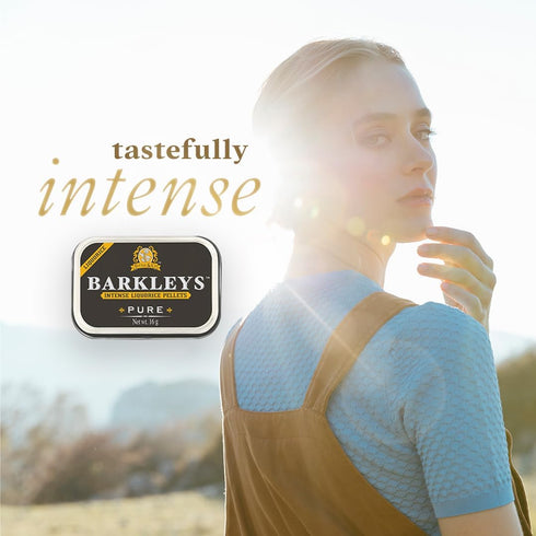 Barkleys Black Licorice Candy, Licorice Pellets - Gluten Free Licorice, Vegan- Black Licorice Intense (1 Can x 16 gr.)...