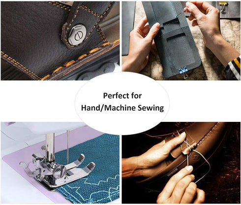 Bonded Nylon N66 Sewing Thread 1500 Yards Size #69 T70 210D/3 for Leather Denim Hand Machine Craft Shoe Bag Repairing Strong Heavy Duty High Tempe...