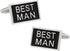 Wedding Cufflinks for your Best Man in Black & Silver with Presentation Box...