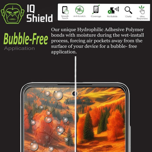IQShield Screen Protector Compatible with Samsung Galaxy A52 5G (2-Pack) Anti-Bubble Clear TPU Film...