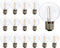 G40 Globe Replacement Bulbs C9/E17 Intermediate Base 1W G40 Shatterproof Waterproof Clear Plastic LED Filament Bulb Warm White 2700K Outdoor Strin...