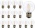 G40 Globe Replacement Bulbs C9/E17 Intermediate Base 1W G40 Shatterproof Waterproof Clear Plastic LED Filament Bulb Warm White 2700K Outdoor Strin...