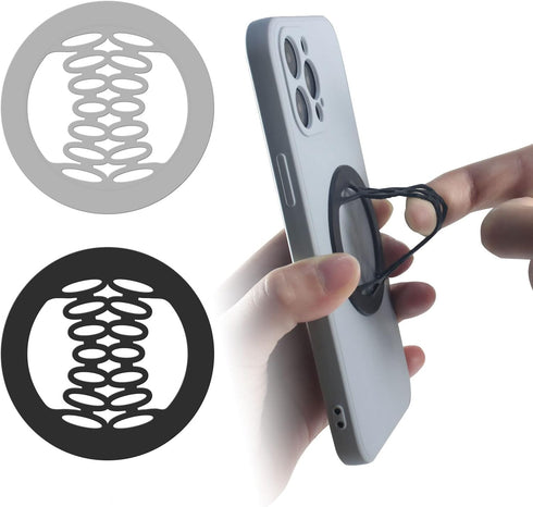 Phone Grip Strap Holder Silicone Cell Phone Gripper for Back of Phone Finger Holder for Hand, Compatible with iPhone, Samsung, Android Smart Phone...