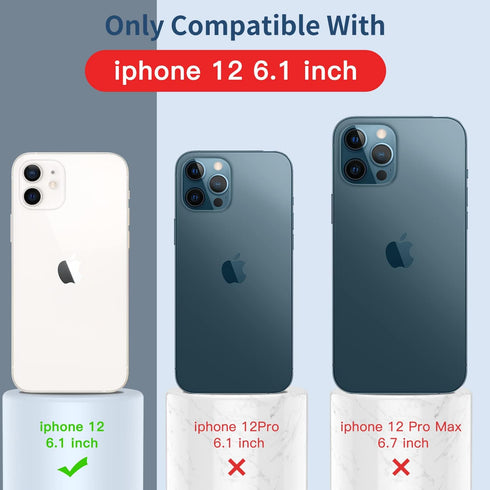 FUNMIKO Designed for iPhone 12 Case with Screen Protector,Complete Protection with Enhanced Camera Lens Cover,Soft Silky Silicone Protective Phone...