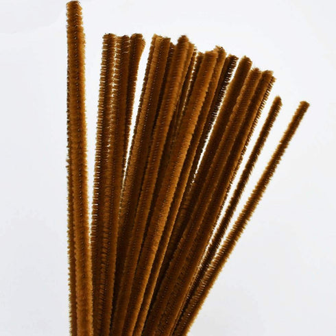 Leline's Pipe Cleaners, 50 Pieces Chenille Stem for Crafts, Brown...