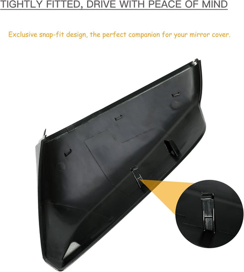 Left Driver Side Mirror Cover Cap Compatible with Chevrolet Malibu 2016-2021 Matte Black...