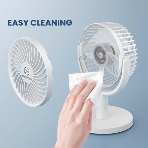 4 Speeds Strong Desk Fan with Elegant Apperance, Personal Portable Mini USB Fan, Quiet, 310 Degree Rotation, Detachable, Easy to Clean, Lightweigh...