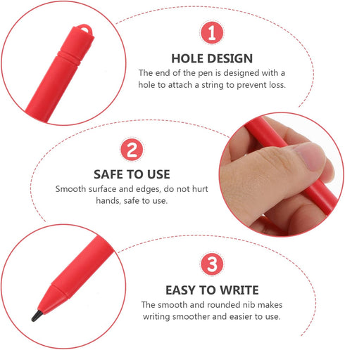 Hemobllo LCD Writing Tablet Pen - 6 Pcs Replacement Stylus Drawing Pen for LCD Writing Tablet, Drawing Tablet, Drawing Pad, Doodle Board, Random C...