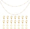 Pandahall 3 Feet Pearl Bead Necklace Chains for Jewelry Making & Golden Lobster Claw Clasps Open Jump Ring for Men Women DIY Necklace Bracelet...