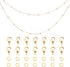 Pandahall 3 Feet Pearl Bead Necklace Chains for Jewelry Making & Golden Lobster Claw Clasps Open Jump Ring for Men Women DIY Necklace Bracelet...