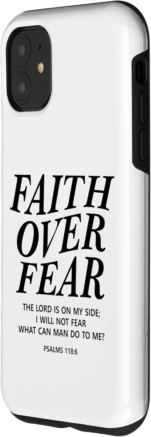 iPhone 11 Faith Over Fear Bible Verse Christian Religious Men Women Case...