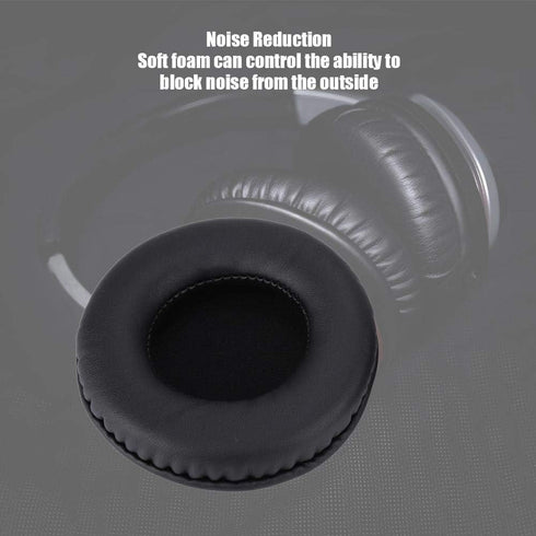 V BESTLIFE 1 Pair Universal 100mm Headphone pad Replacement pad, Soft Foam Cushion Noise Reduction Headset Cover Case,Made from Protein Leather,Bl...