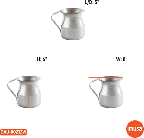 IMUSA USA GAU-80232W Aluminum Chocolatera 2-Quart, Silver...