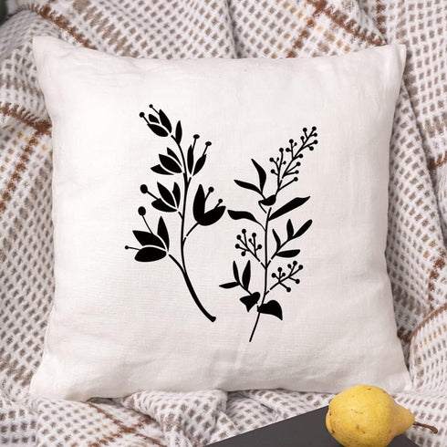 18Pcs Wildflower Stencils Flower Leaf Painting Stencils Reusable Wild Flower Stencil Plastic Art Drawing Templates DIY Crafts Plant Stencil for Pa...