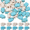 SUNNYCLUE 1 BOX 80PCS Elephant Beads Synthetic Turquoise Animal Beads Gemstone Charms Cute Small Natural Lucky Precious Blue White Stone Loose Spa...