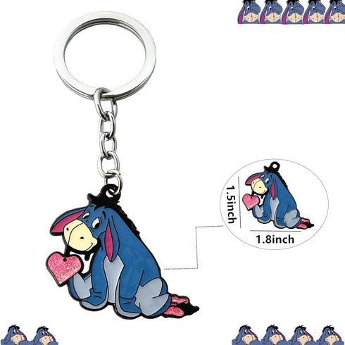 Piglet Tigger Eeyore Winni Pooh Keychain for Boys, Girls and Women(3)...
