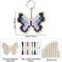FREEBLOSS 16 Set Wooden Cross Stitch Kits DIY Keychain Wooden Embroidery Set Butterfly Wooden Threading Kit with Instruction Sewing Kits for Ages ...