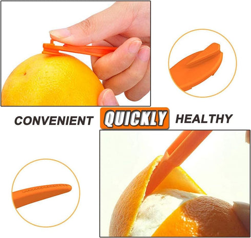 Orange Peeler tools Plastic Orange Peeler Citrus Remover Easy Open Citrus Lemon Citrus Peel Cutter Vegetable Slicer Fruit Tools Kitchen Gadgets (O...