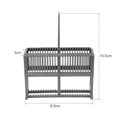 uxcell Microscope Slides Rack 24 Positions Polypropylene Staining Rack Gray for Research Experiments...