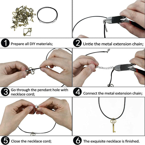 50 Pcs Black Waxed Necklace Cord 2MM Waxed Leather Cord Rope with a Lobster Claw Clasp Necklace Cord Bulk for Jewelry Making Bracelet Chain Neckla...