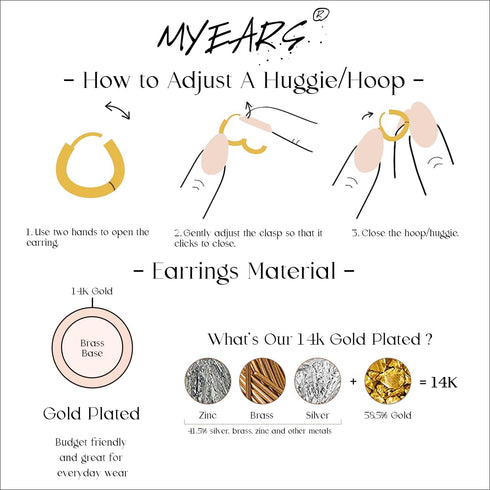 MYEARS Women Clam Shell Earrings Gold Huggie Hoop Dangle Drop 14K Gold Plated Small Simple Minimalist Hypoallergenic Everyday Summer Beach Jewelry...