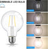 E ENERGETIC LIGHTING Dimmable LED Edison Light Bulb, G25 (G80) Globe Bulb, 60W Equivalent, 4000K Cool White, Christmas Light, E26 Standard Base, U...