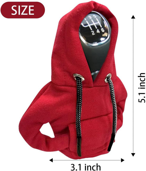 Car Gear Shift Cover, Fashionable Hoodie Car Shift Knob, Mini Hoodie for Car Shifter, Automotive Interior Cute Gadgets Universal Car Accessories a...