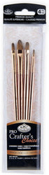 Royal & Langnickel Crafter's Choice Pro Synthetic Sable Filbert Craft Brush Set, 4pc...