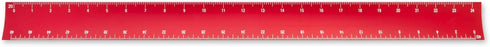 Alumicolor 12-inch Aluminum Engineer Hollow Scale for School, Office, Art and Drafting, 12IN, Red...
