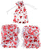 100pcs Love Heart Gift Bags Candy Bags Jewelry Packaging Wedding Gift Pouch Drawstring Bags for Valentine's Day Wedding Festival Party Supply...
