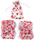 100pcs Love Heart Gift Bags Candy Bags Jewelry Packaging Wedding Gift Pouch Drawstring Bags for Valentine's Day Wedding Festival Party Supply...