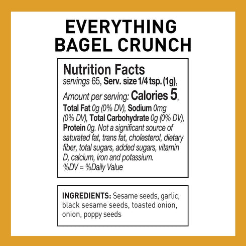 The Spice Hunter Everything Bagel Crunch, 2.3 Oz Jar...