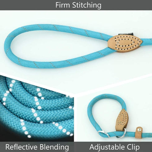Puppy Pet Cat Dog Leash Collar Basic Accessories Reflective Retractable Dog Rope Pet Traction Belt 5FT(Medium 0.39IN, 24-66LB, Blue)...