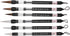 6 Pcs/Set Water Brush Pen, Piston Water Color Brush Chinese Japanese Calligraphy Pen for Beginner Painting Reusable Brush Drawing Pen Art Supplies...
