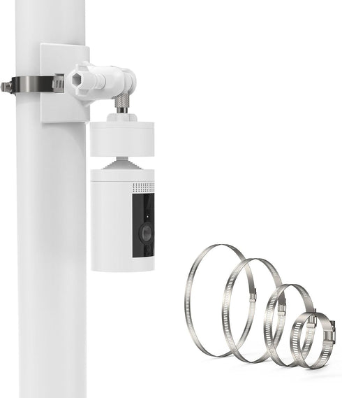 Pole Mount Bracket Compatible with Pan Tilt Camera - Stable Multifunctional Winding Installation (1pack?White)...