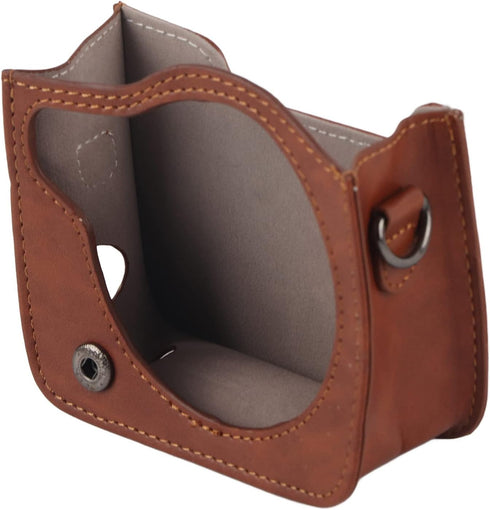 GOWENIC PU Leather Vintage Camera Case for Fujifilm Instax Mini 90, Waterproof Exquisite Protective Camera Case with Adjustable Shoulder Strap (Br...