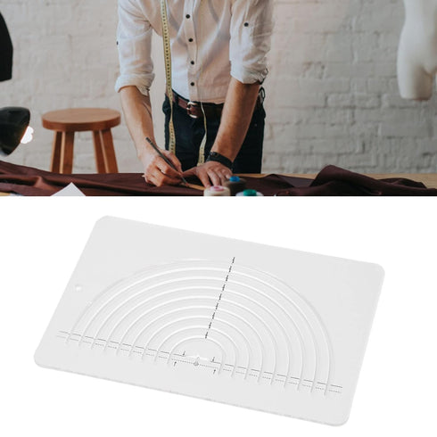 Circle Quilting Ruler Semicircle Clear Acrylic Highly Accurate Wide Application Sewing Measuring Templates Geometric Rulers for Office and School ...
