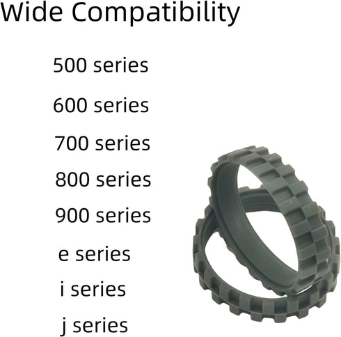 4 Pack Replacement Tires Compatible with iRobot Roomba j7, 500,600,700,800,900, e and i Series Models, Anti-Slip Wheel Tires Replacement, Great Ad...