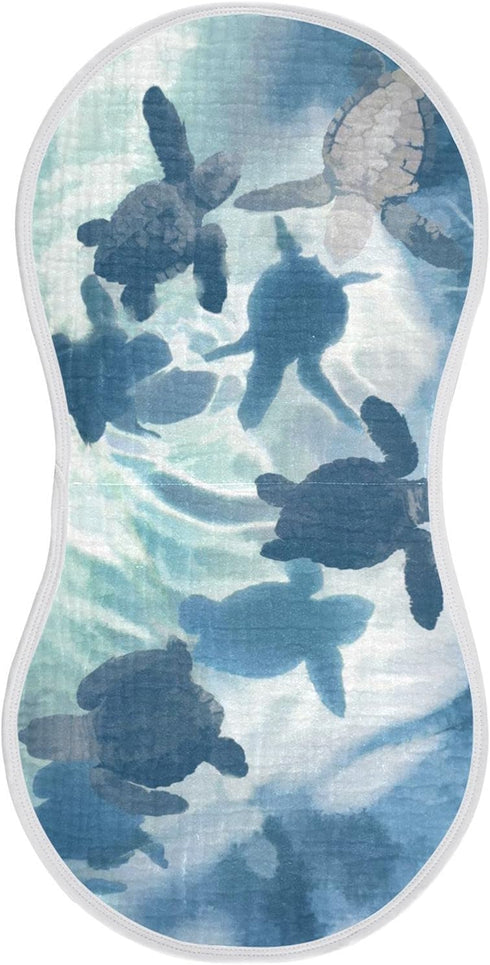 Sea Turtle Olive Ridley Turtles Muslin Burp Cloths for Baby 1 Pack 100% Cotton Baby Washcloths Bibs for Boy Girl...