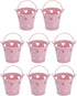 Tinplate Metal Bucket with Handle, Tinplate Bucket, 12pcs Mini Hollow Love Candy and Snack Storage Tin Bucket, Metal Gardening Crafts, Home Decora...