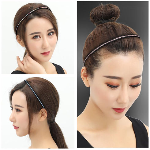 Ruihfas 6Pcs Bling Bling 1 Rows Crystal Rhinestone Headband for Women Girls Thin Hair Hoop Fashion...