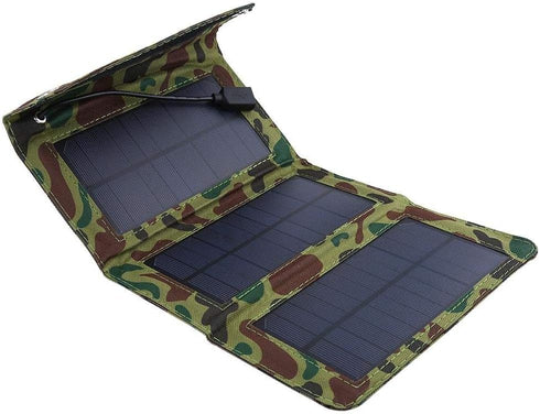 Solar Charger Portable Solar Power Bank with 3 Panels Waterproof Battery Pack for Phone, and More Outdoor Camping 5W 5V Mountaineering Camping Sup...