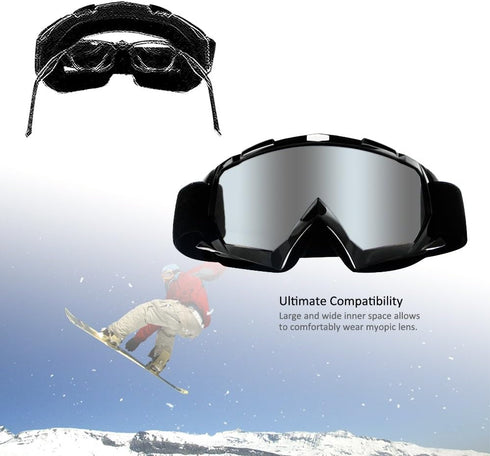 Motorcycle Goggles Dirt Bike Goggles Anti UV Safety Goggles Anti Scratch Motocross Goggles Dustproof Motorcycle Glasses Motorbike Goggles for Cycl...