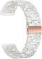 TRUMiRR for Vivomove HR/Vivoactive 6 5 3 Women Watchband, Pearl Resin Watch Band Rose Gold Stainless Steel Buckle Strap for Garmin Venu Sq 2 / Viv...