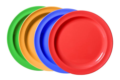 G.E.T. DP-906-MIX Melamine Round Appetizer Plates, 6.5", Mardi Gras Mix (Set of 12)...
