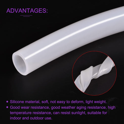 DMiotech 3/4" ID 1" OD 3.3 Feet Silicone Tube Translucent Industrial Silicone Tubing for Water Air Pump...